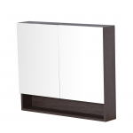 Stella Walnut PVC 900 Mirror Cabinet